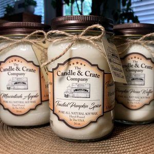 Toasted Pumpkin Spice Scented All Natural Soy Wax Candle, Handmade, Gift…